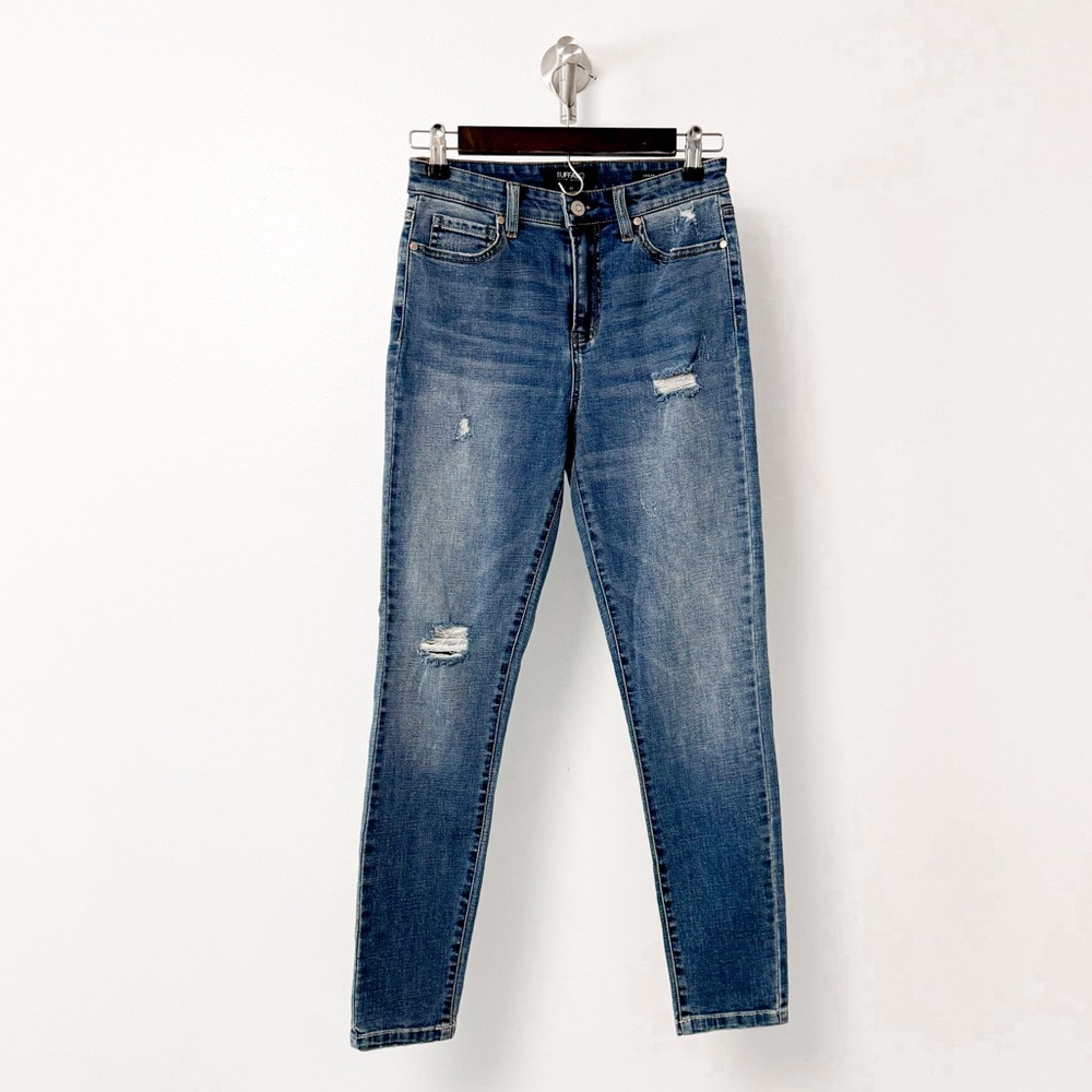 Buffalo David‎ Britton Leilah Semi High Rise Spring Skinny Jeans Medium Wash